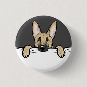 German Shepherd Dog Cute 3 Cm Round Badge