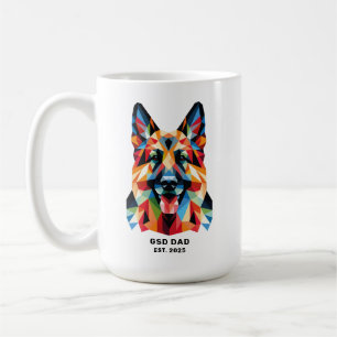 German Shepherd Dog Dad Established Date Coffee Mug