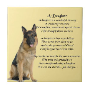 German Shepherd Dog - Daughter Poem Tile
