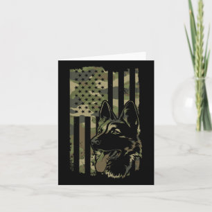 German Shepherd Dog - Dog Lover Shepherd Usa Flag Card