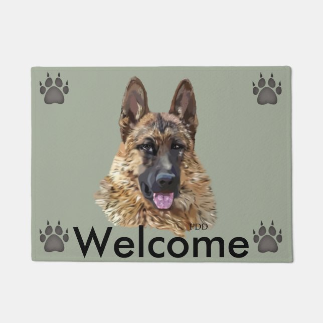 German Shepherd Dog Doormat (Front)
