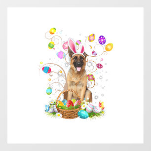 German Shepherd Dog Easter Egg Hunting Basket East
