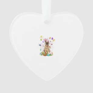 German Shepherd Dog Easter Egg Hunting Basket East Ornament