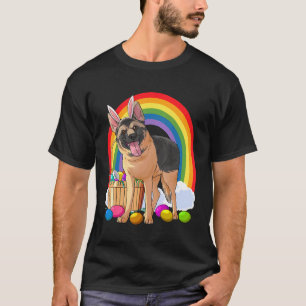 German Shepherd Dog Easter Eggs Bunny T-Shirt