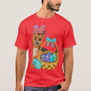 German Shepherd Dog Easter Holiday Bunny Ears Colo T-Shirt