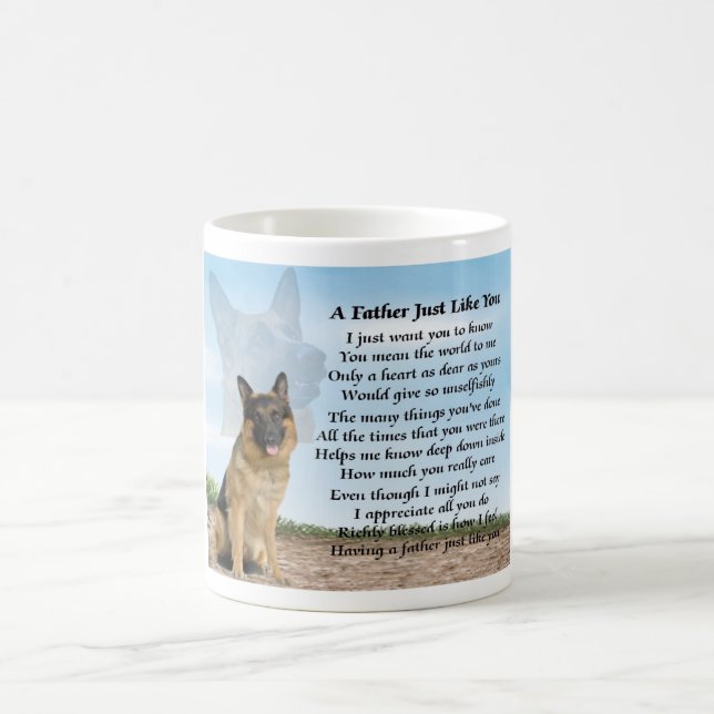German Shepherd Dog Father Poem Mug (Center)