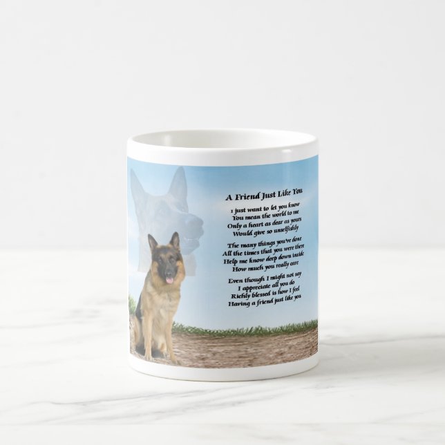 German Shepherd Dog Friend Poem Mug (Center)
