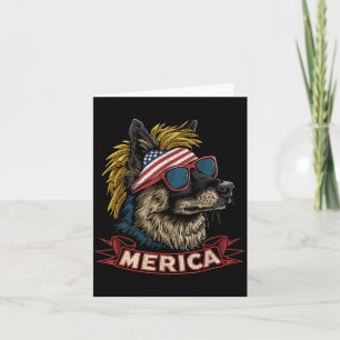 German Shepherd Dog - Funny 4th of July American Card