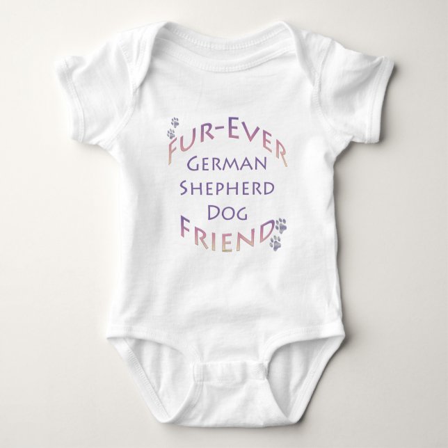 German Shepherd Dog Furever Baby Bodysuit (Front)