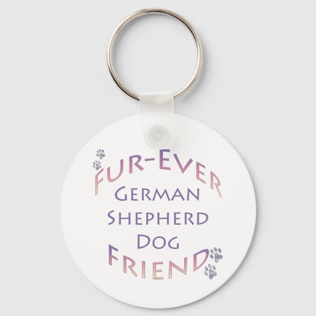 German Shepherd Dog Furever Key Ring (Front)