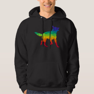 German Shepherd Dog Gay Pride LGBT Rainbow Flag Pe Hoodie