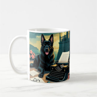 German Shepherd Dog gentleman vintage  Coffee Mug