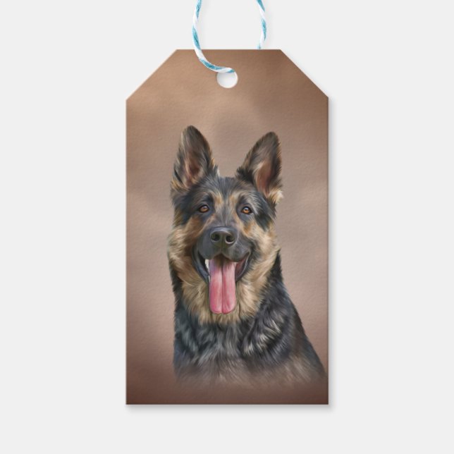 German Shepherd dog Gift Tags (Front)