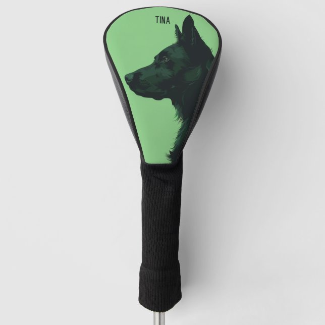 German Shepherd Dog Golf Head Cover (Front)