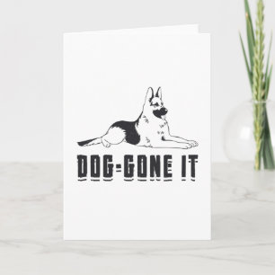 German Shepherd Dog-Gone It Dogs Animal Vintage Card