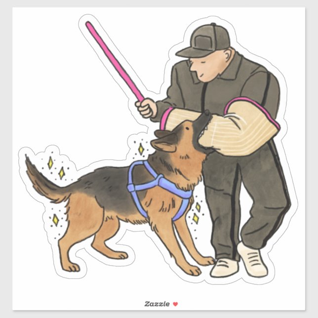 German Shepherd Dog (GSD) Bitework Car Decal (Sheet)
