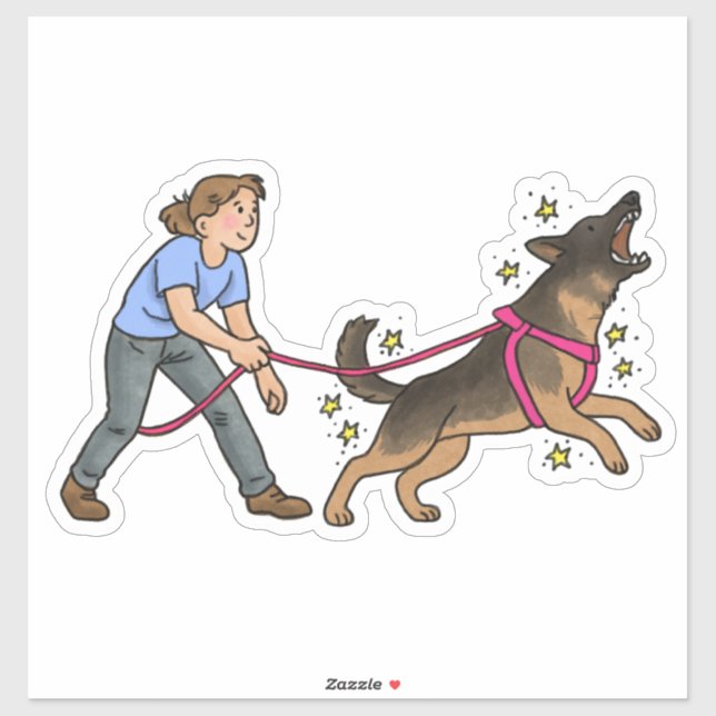 German Shepherd Dog (GSD) Bitework Car Decal (Sheet)