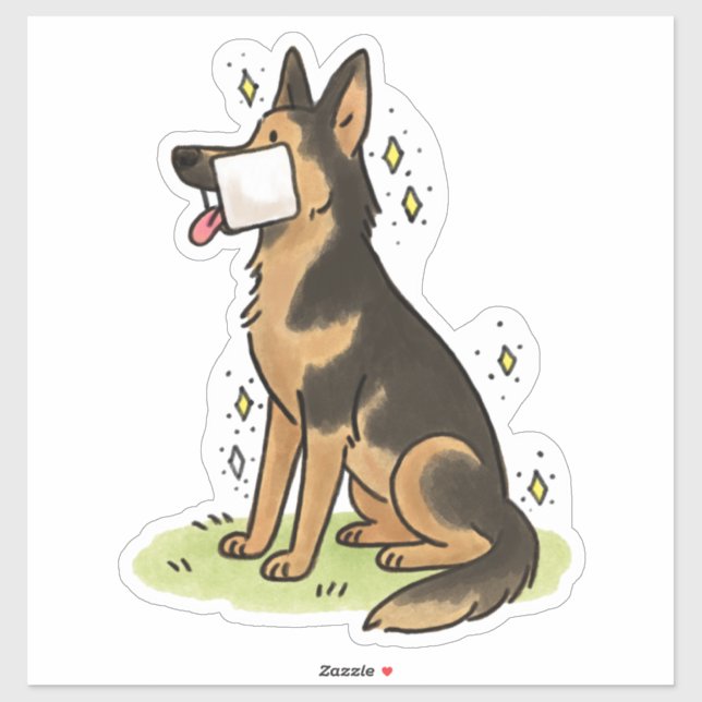 German Shepherd Dog (GSD) Bitework Car Decal (Sheet)