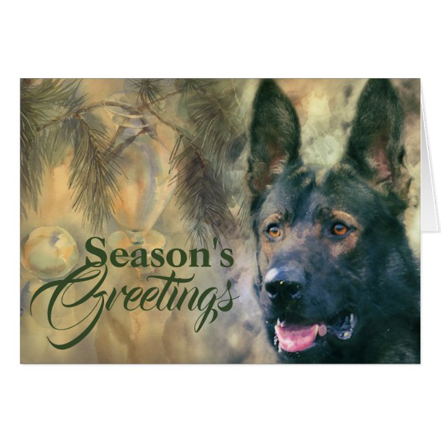 German Shepherd dog - GSD Painting (Front Horizontal)