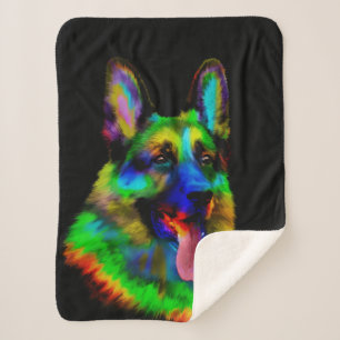 German Shepherd Dog - GSD Sherpa Blanket