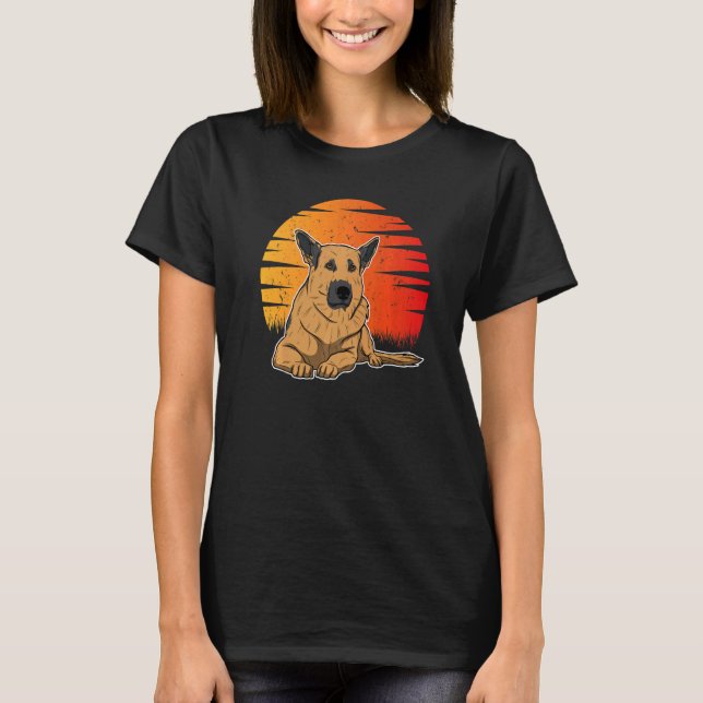German Shepherd Dog Gsd Sunset  53 T-Shirt (Front)