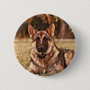 German Shepherd Dog Hackibus Button