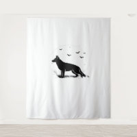 German Shepherd Dog – Halloween Moon Silhouette Cl