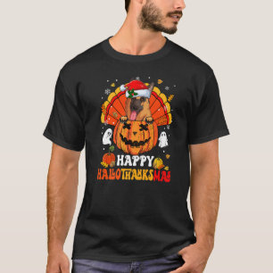 German Shepherd Dog Happy Hallothanksmas Halloween T-Shirt