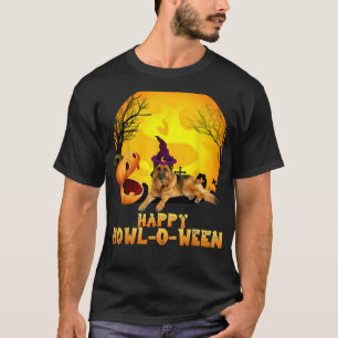 German Shepherd Dog Hatching From Pumpkin Hallowee T-Shirt