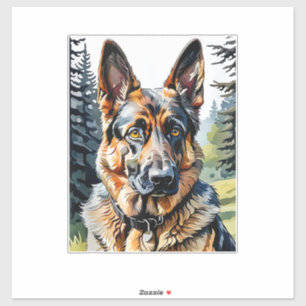 German Shepherd Dog Head Portrait Dog Lover Pet Ow