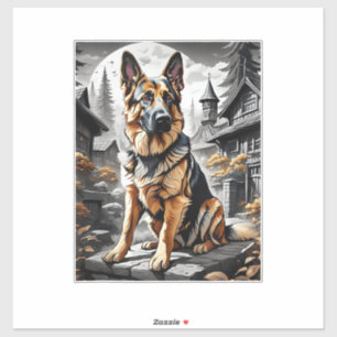 German Shepherd Dog Head Portrait Dog Lover Pet Ow
