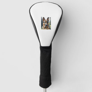 German Shepherd Dog Head Portrait Dog Lover Pet Ow Golf Head Cover
