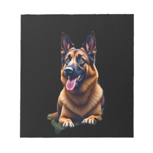 German Shepherd Dog Head Portrait Dog Lover Pet Ow Notepad
