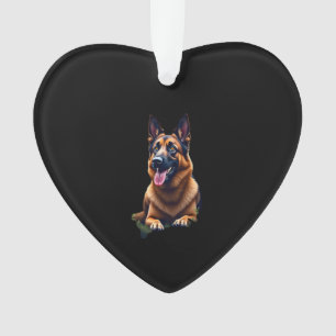 German Shepherd Dog Head Portrait Dog Lover Pet Ow Ornament