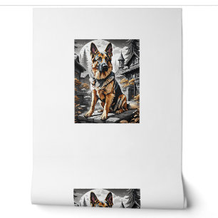 German Shepherd Dog Head Portrait Dog Lover Pet Ow Wallpaper
