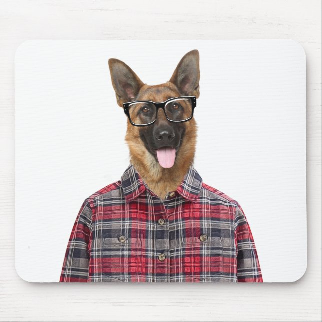 German Shepherd Dog Humour Mouse Pad (Front)