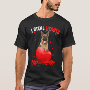 German Shepherd Dog I Steal Hearts Cute Valentine T-Shirt