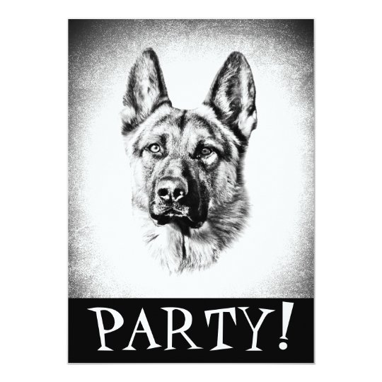 German Shepherd dog Invitation