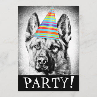 German Shepherd dog Invitation