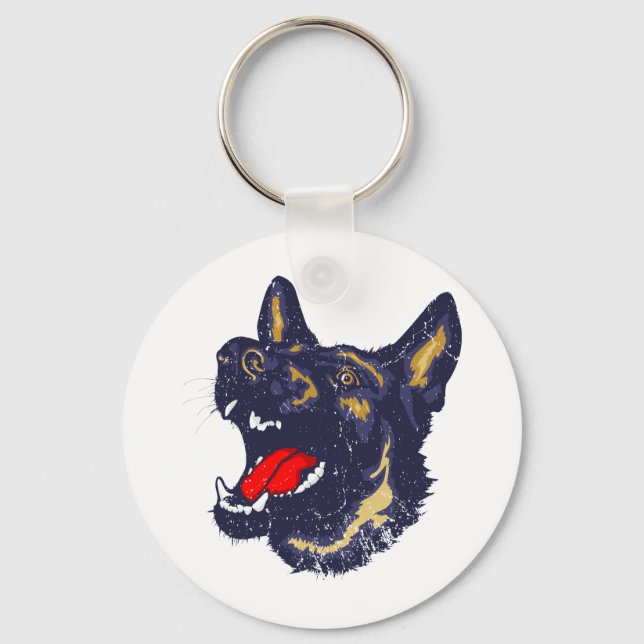 German Shepherd Dog Key Ring (Front)