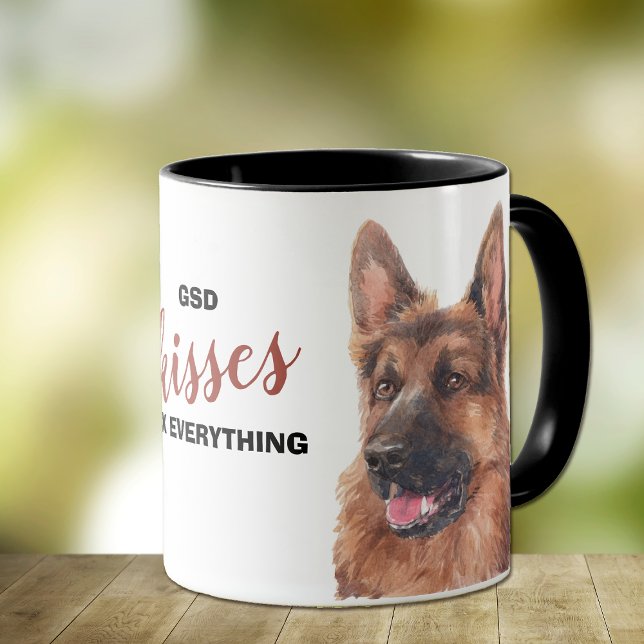 German Shepherd Dog Kisses Fix Everything Mug (Creator Uploaded)