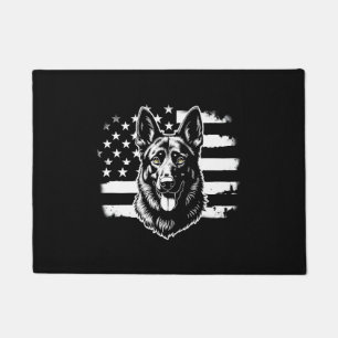 German Shepherd Dog Lover USA American Flag 4th Doormat