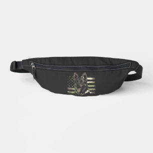 German Shepherd Dog Lover USA American Flag 4th Of Bum Bags