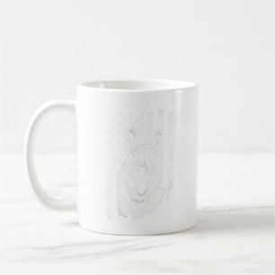 German Shepherd Dog Lover USA American Flag Coffee Mug