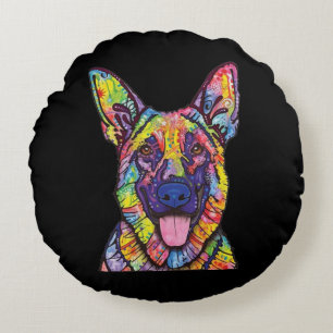 German Shepherd Dog Lovers Round Cushion