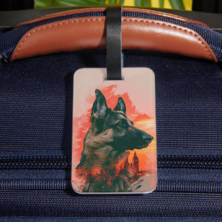 German Shepherd Dog Luggage Tag