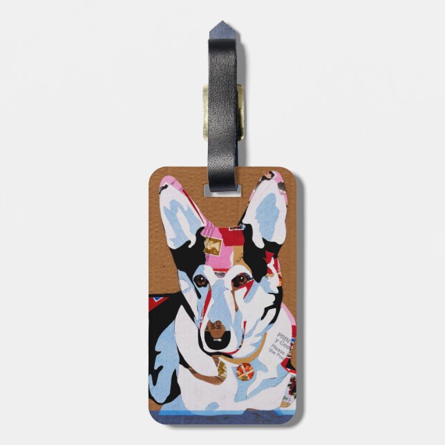German Shepherd Dog Luggage Tag (Back Vertical)