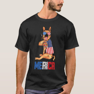 German Shepherd Dog Merica 4th Of July Usa America T-Shirt