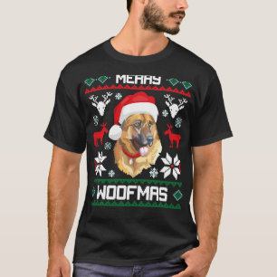 German Shepherd Dog Merry Woofmas Christmas 424 T-Shirt