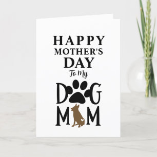German Shepherd Dog Mum Personalised Mother's Day Holiday Card